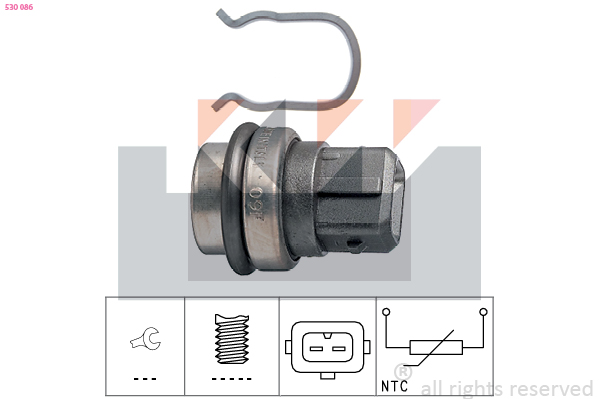 Senzor,temperatura lichid de racire 530 086 KW